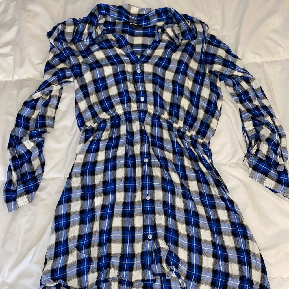 Express flannel dress